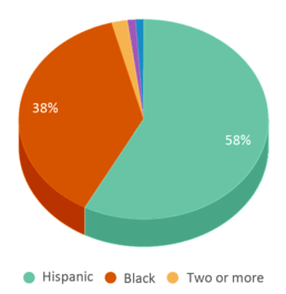 This chart displays the percentage breakdown of students of all ethnic groups in Inglewood High School. This chart displays the percentage breakdown of students of all ethnic groups in Inglewood High School.