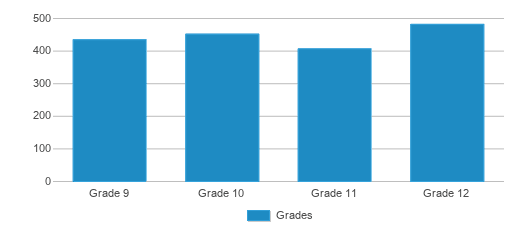 This chart displays the students of Cactus Shadows High School by grade.