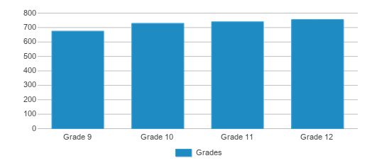 This chart displays the students of Evergreen Valley High School by grade.