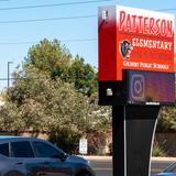 Patterson Elementary School Photo #5 - The Patterson marquee welcomes all students, staff, and visitors on campus.