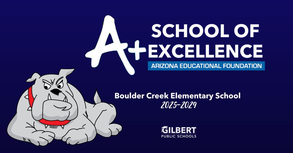 Boulder Creek Elementary School Photo #1 - We are proud to be recognized as an A+ School of Excellence by the Arizona Education Foundation.