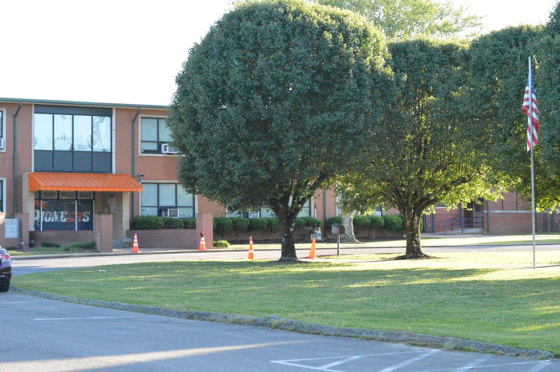 East Ridge Middle School Photo #1 - East Ridge Middle School in Hamilton County Schools main entrance and driveway at 4400 Bennett Rd East Ridge TN, 37412Home of the Pioneers Established 1961